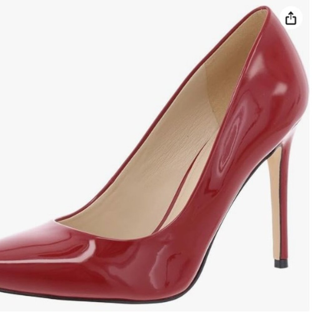 Nine West Women's Fresh Pointy Toe Pump Size 7 Red Patent- NEW!